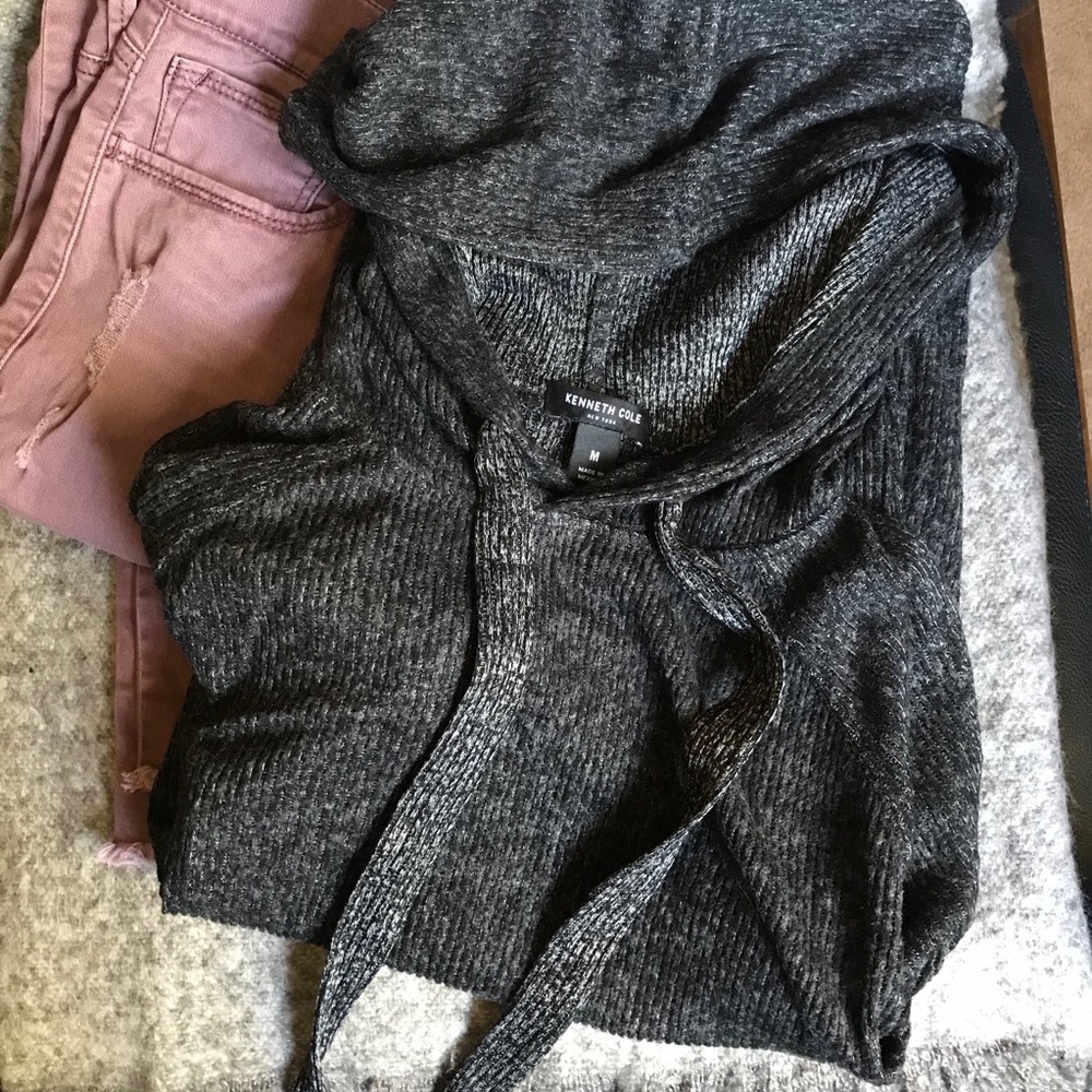 Kenneth Cole hooded tunic sweater